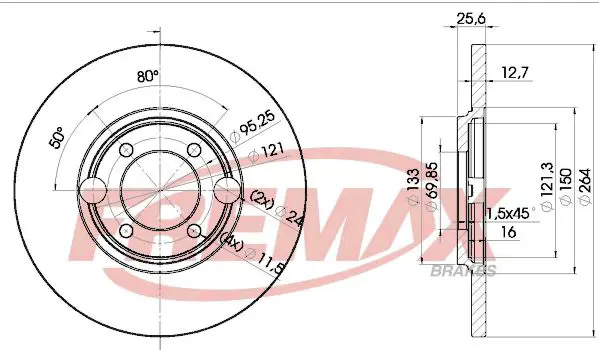 Handler.Part Brake disc FREMAX BD1504 1