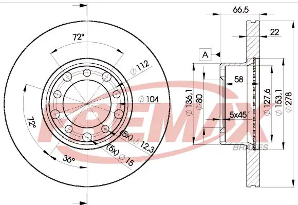 Handler.Part Brake disc FREMAX BD0205 1