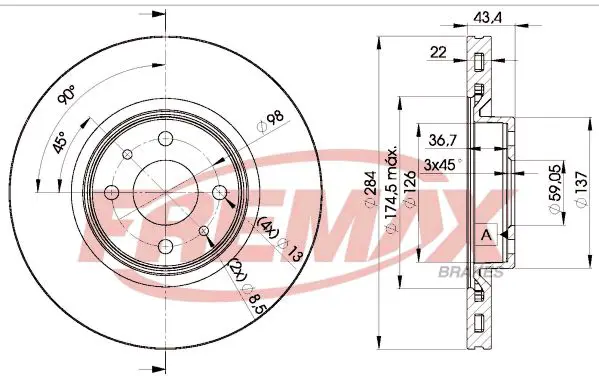 Handler.Part Brake disc FREMAX BD0356 1