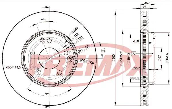 Handler.Part Brake disc FREMAX BD0411 1