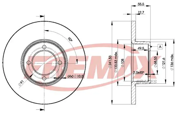 Handler.Part Brake disc FREMAX BD0751 1