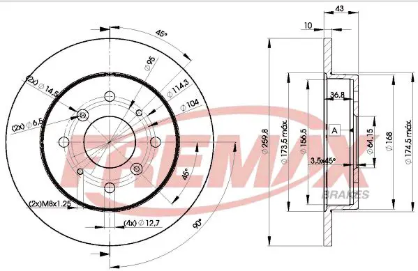 Handler.Part Brake disc FREMAX BD0802 1