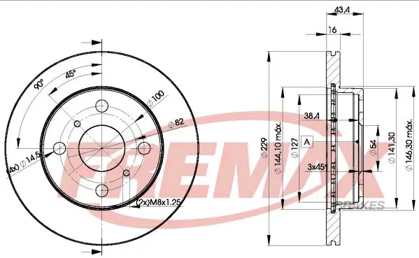 Handler.Part Brake disc FREMAX BD1009 1