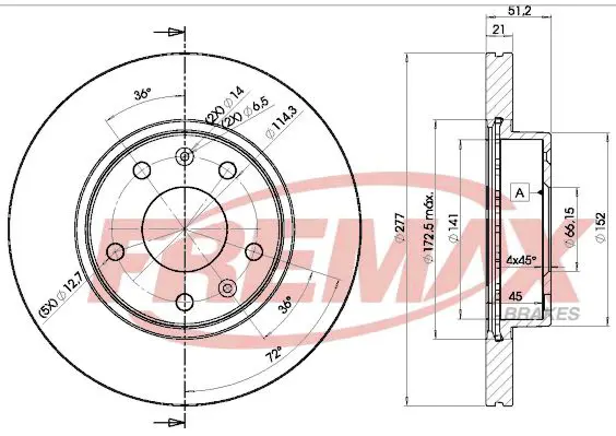 Handler.Part Brake disc FREMAX BD1010 1