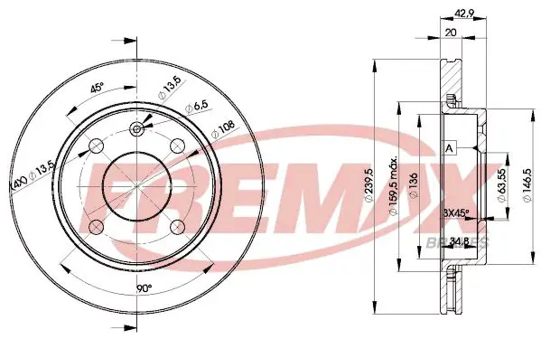 Handler.Part Brake disc FREMAX BD1064 1