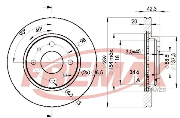 Handler.Part Brake disc FREMAX BD1072 1