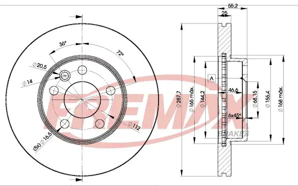 Handler.Part Brake disc FREMAX BD1093 1