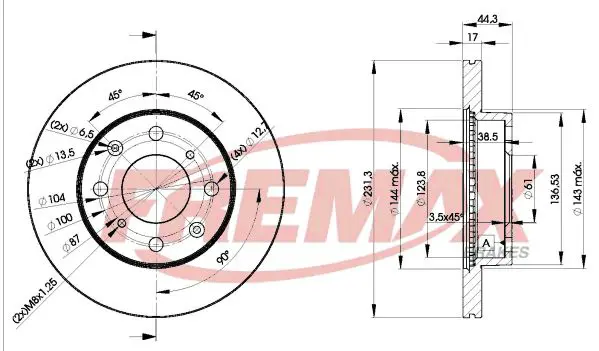 Handler.Part Brake disc FREMAX BD1702 1