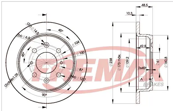 Handler.Part Brake disc FREMAX BD1703 1