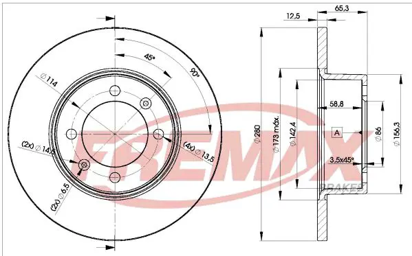 Handler.Part Brake disc FREMAX BD1981 1