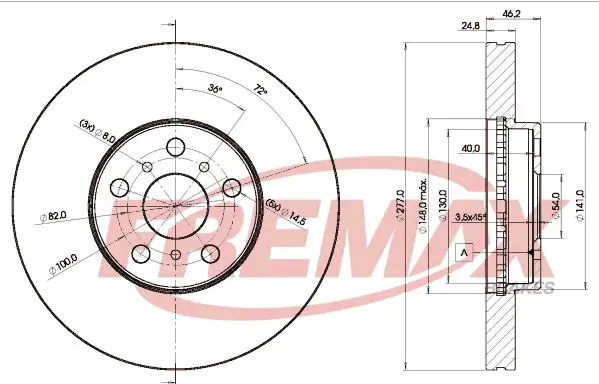 Handler.Part Brake disc FREMAX BD2039 1