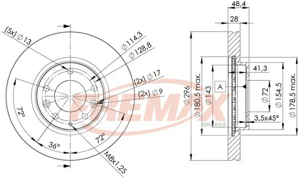 Handler.Part Brake disc FREMAX BD2063 1