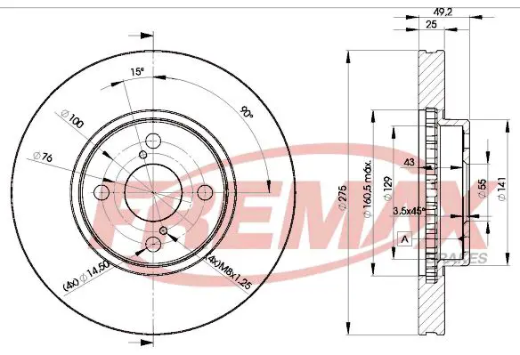 Handler.Part Brake disc FREMAX BD2080 1