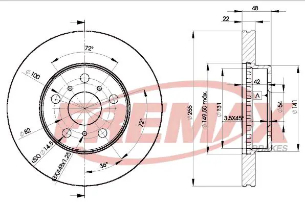 Handler.Part Brake disc FREMAX BD2090 1