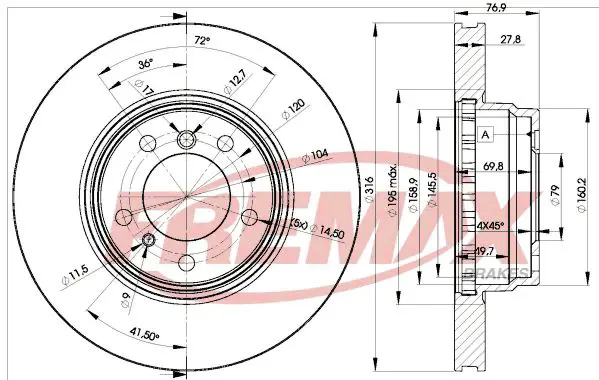 Handler.Part Brake disc FREMAX BD2093 1