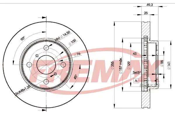 Handler.Part Brake disc FREMAX BD2100 1