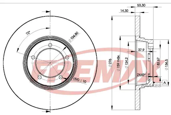 Handler.Part Brake disc FREMAX BD2107 1