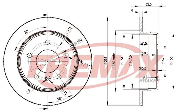 Handler.Part Brake disc FREMAX BD2113 1