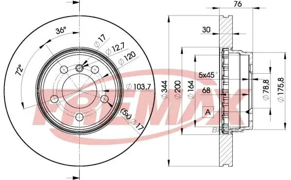 Handler.Part Brake disc FREMAX BD2207 1