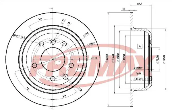 Handler.Part Brake disc FREMAX BD2511 1