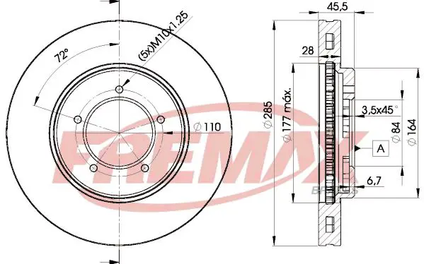 Handler.Part Brake disc FREMAX BD2610 1