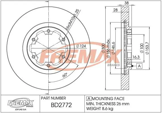 Handler.Part Brake disc FREMAX BD2772 1