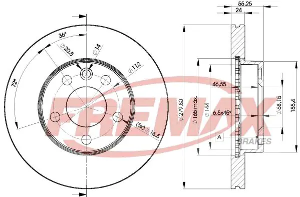 Handler.Part Brake disc FREMAX BD3015 1