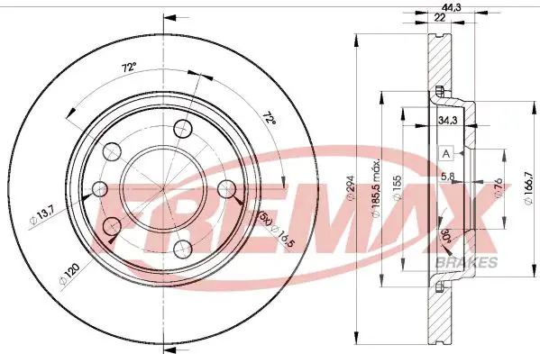 Handler.Part Brake disc FREMAX BD3021 1