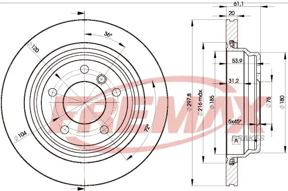 Handler.Part Brake disc FREMAX BD3153 1