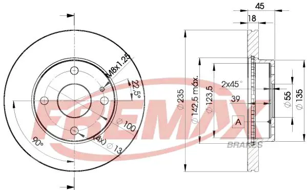 Handler.Part Brake disc FREMAX BD3254 1