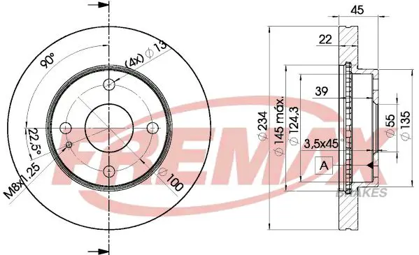 Handler.Part Brake disc FREMAX BD3255 1