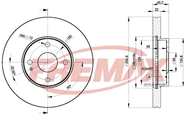 Handler.Part Brake disc FREMAX BD3256 1