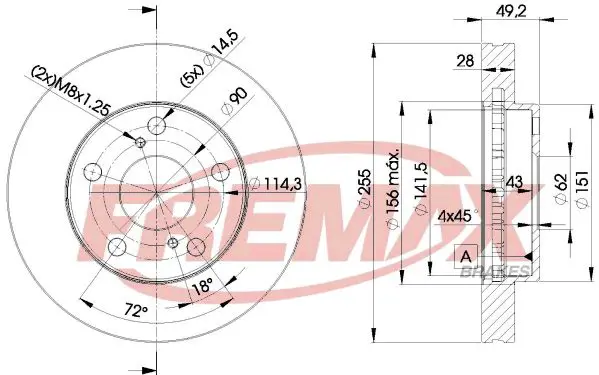 Handler.Part Brake disc FREMAX BD3302 1