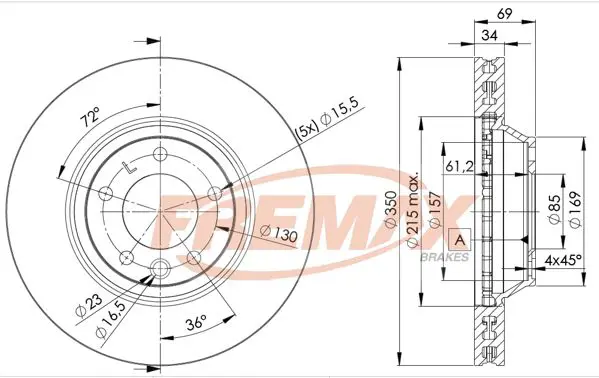 Handler.Part Brake disc FREMAX BD3323 1