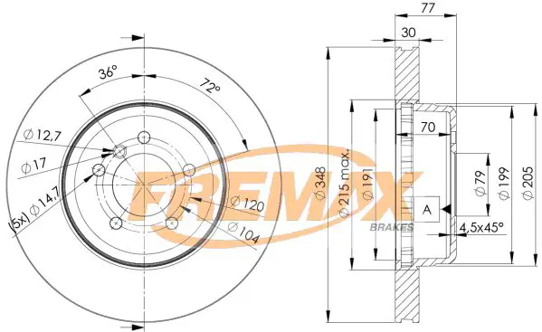 Handler.Part Brake disc FREMAX BD3402 1