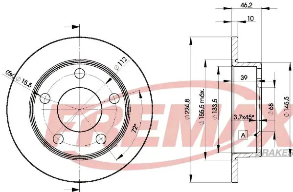 Handler.Part Brake disc FREMAX BD3634 1