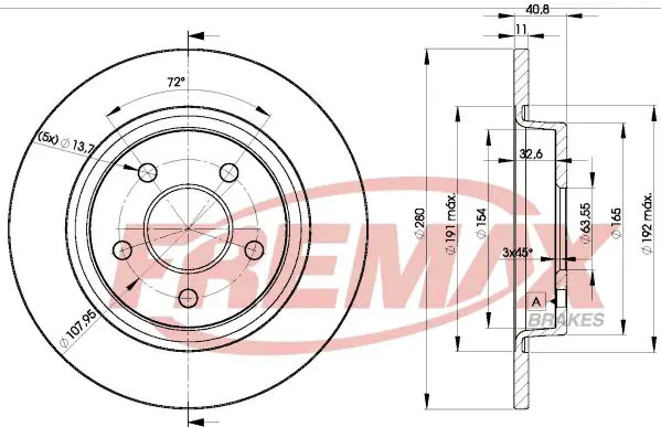 Handler.Part Brake disc FREMAX BD3962 1