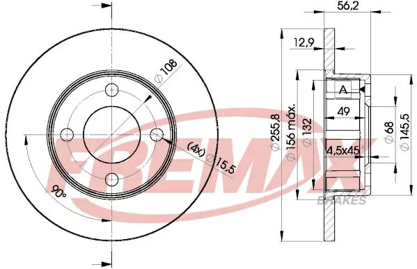 Handler.Part Brake disc FREMAX BD4012 1