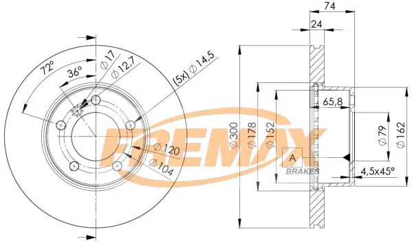 Handler.Part Brake disc FREMAX BD3405 1