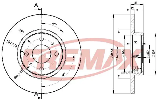 Handler.Part Brake disc FREMAX BD3466 1