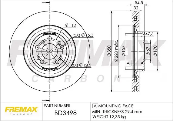 Handler.Part Brake disc FREMAX BD3498 1