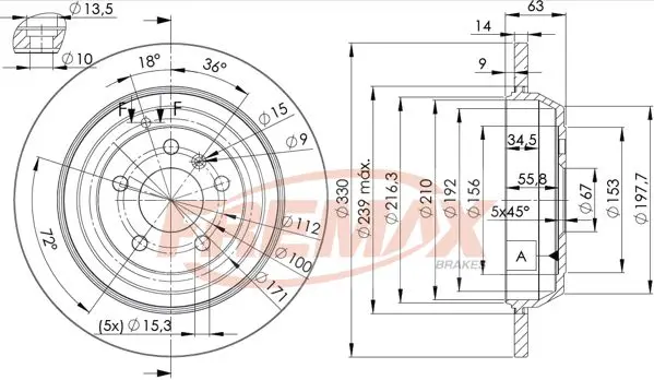 Handler.Part Brake disc FREMAX BD3508 1