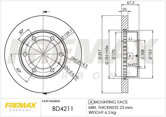 Handler.Part Brake disc FREMAX BD4211 1