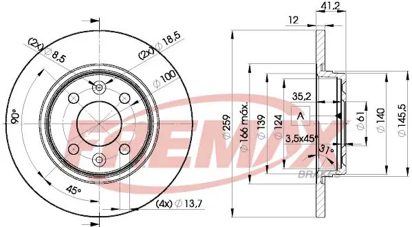 Handler.Part Brake disc FREMAX BD4707 1