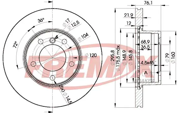 Handler.Part Brake disc FREMAX BD4839 1