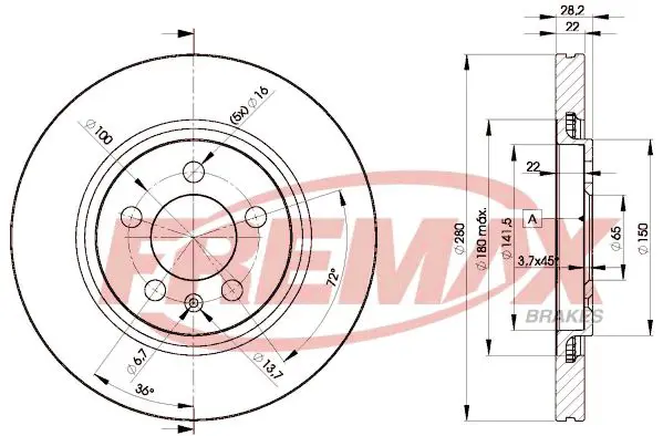 Handler.Part Brake disc FREMAX BD5031 1