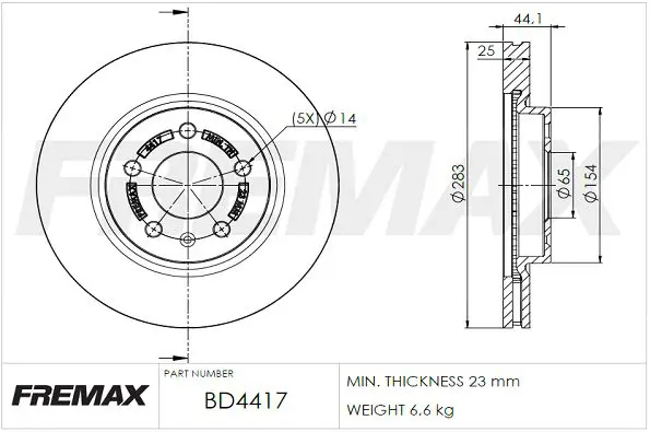 Handler.Part Brake disc FREMAX BD4417 1