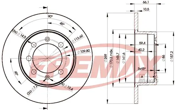 Handler.Part Brake disc FREMAX BD4575 1