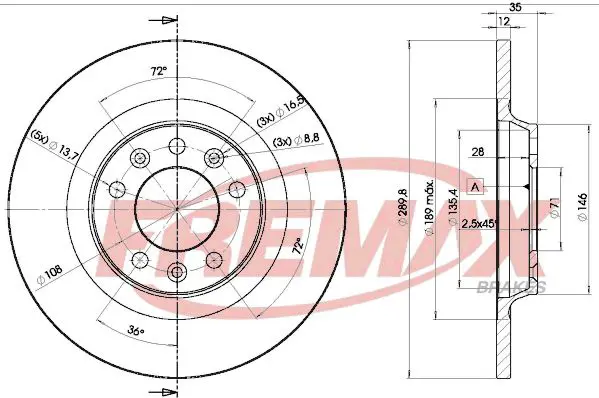 Handler.Part Brake disc FREMAX BD4609 1