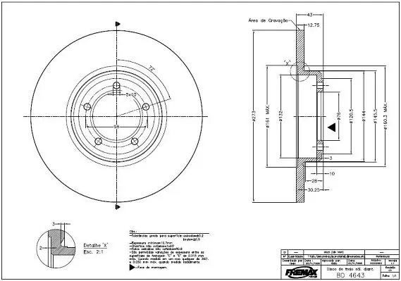 Handler.Part Brake disc FREMAX BD4643 1